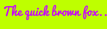 Image with Font Color C800FF and Background Color BEFF00